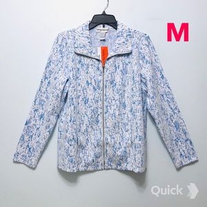 M - NWT Floral Lace Mock-neck Jacket